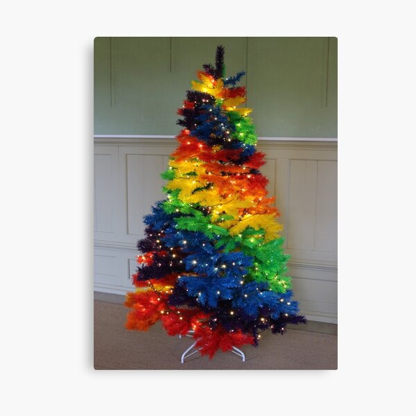 Rainbow Christmas Tree Canvas Print