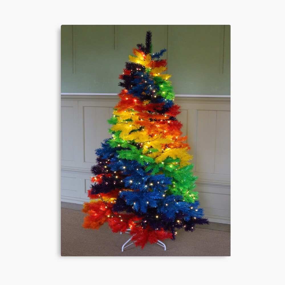 Rainbow Christmas Tree Canvas Print