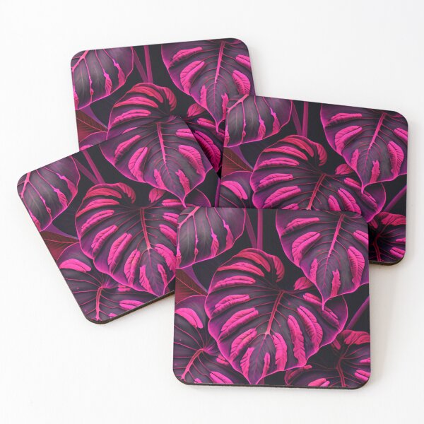 Item preview, Floral magenta Alocasia Amazonica pattern designed and sold by AppleElf.