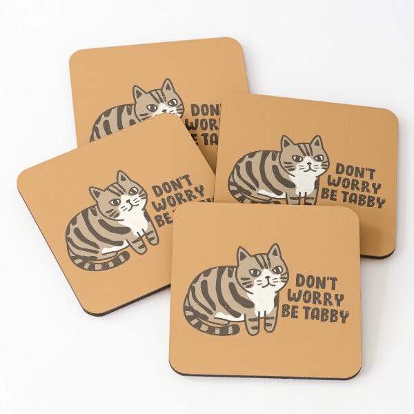 Item preview, mackerel tabby cat – don’t worry be tabby designed and sold by Rochenmann.