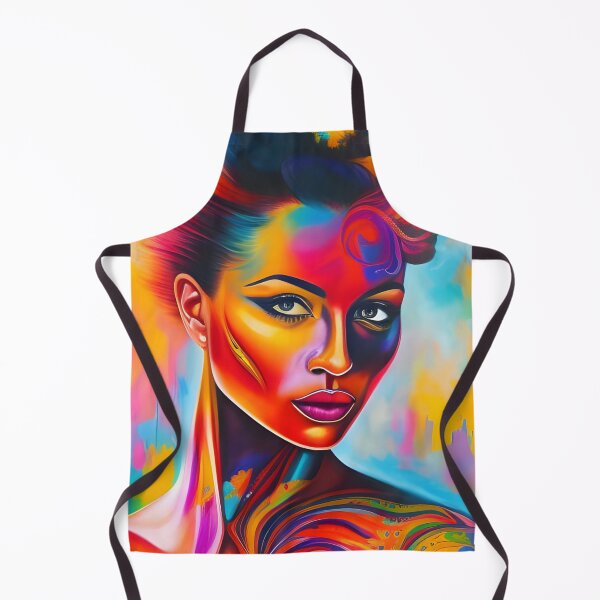 Item preview, Colorful Woman Portrait with Paint Splashes designed and sold by artmanikin.