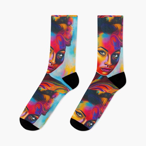 Item preview, Colorful Woman Portrait with Paint Splashes designed and sold by artmanikin.