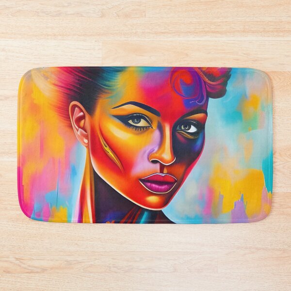 Item preview, Colorful Woman Portrait with Paint Splashes designed and sold by artmanikin.