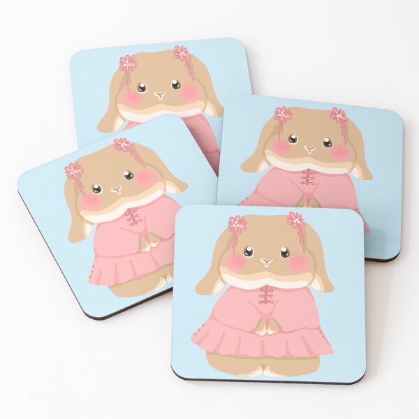 Item preview, Soft Pink Girly Cream Holland Lop Rabbit  | Bunniesmee Valentine's Day designed and sold by bunniesmee.