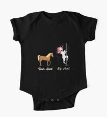 Your Aunt My Aunt Cute Horse Unicorn One Piece - Short Sleeve