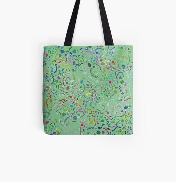 Geminicoccus Green All Over Print Tote Bag