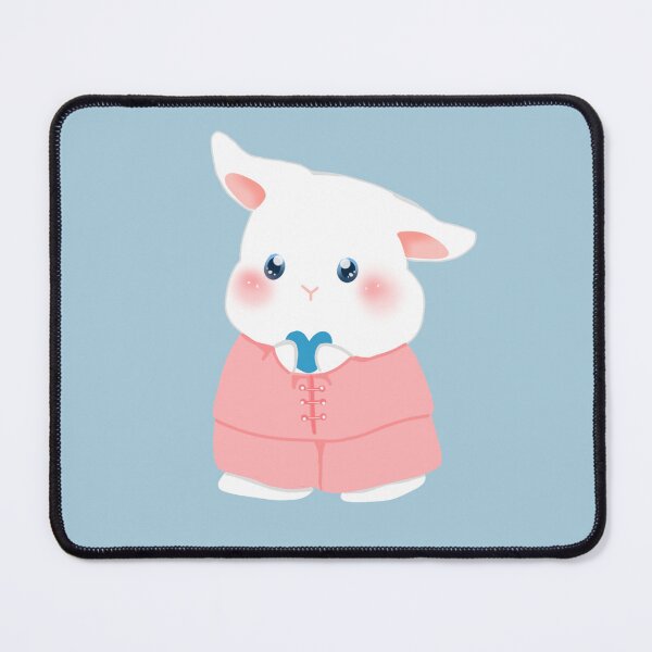 Item preview, White Bunny in Pink | Bunniesmee  designed and sold by bunniesmee.