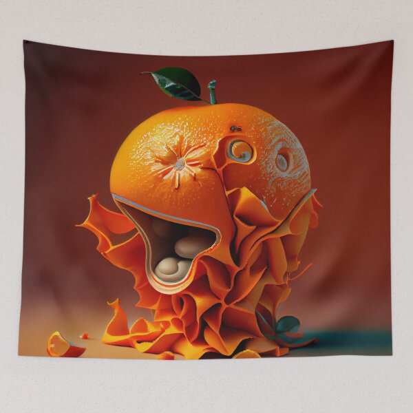 Item preview, Tangerine Mischief and its Blunder Digital Painting designed and sold by CodeAndColors.