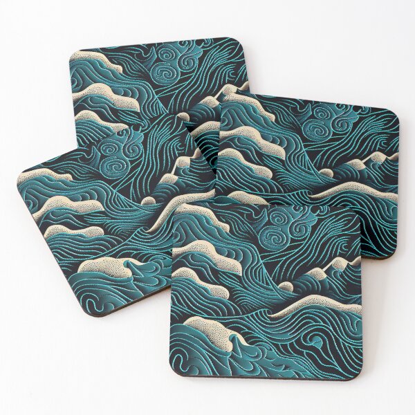 Item preview, Detailed Modern Coastal Pattern Digital Painting designed and sold by CodeAndColors.