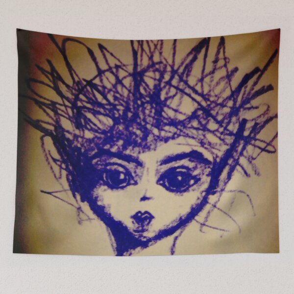 Item preview, Purple Pixie Doodle designed and sold by Nalinne Jones.