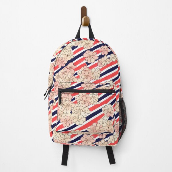 Item preview, British flag stripes with flowers designed and sold by PurpleMoss.