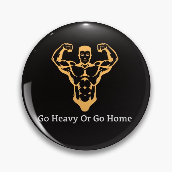 Item preview, "Go Heavy Or Go Home: A Bold and Inspiring Gym Motivation Sticker Design" designed and sold by majnate.