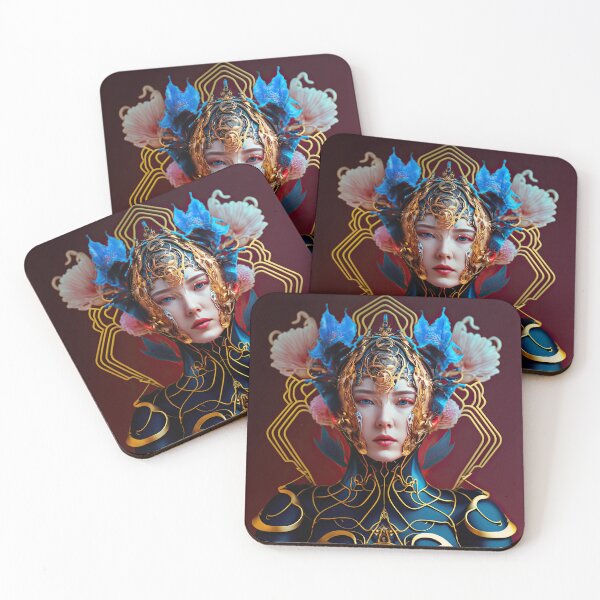 Item preview, Sci-fi Fantasy Women Flowers Bubble Luxury Illustration Portrait designed and sold by HRMNY25.