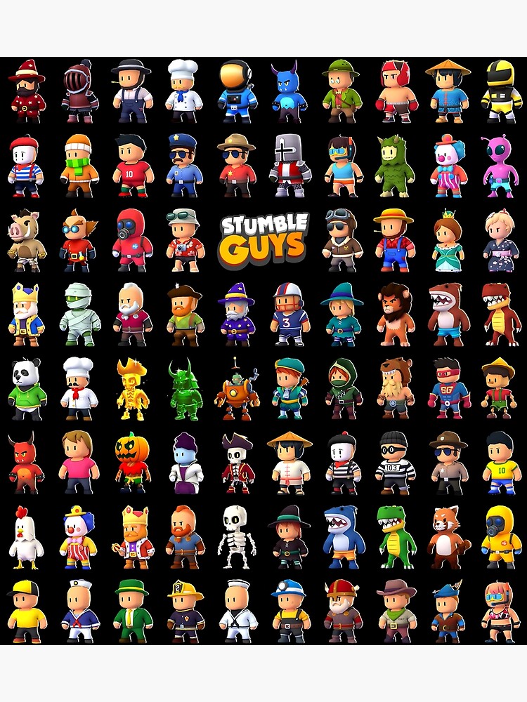 Stumble Guys Character Set #1 Premium Matte Vertical Poster sold by  Orangutan Eritrea Ancient, SKU 40868804