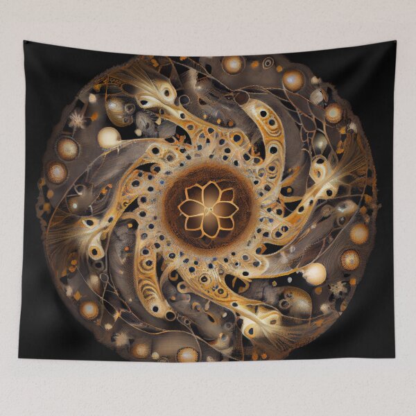 Item preview, Delicate Circular Australian Pattern Digital Painting designed and sold by CodeAndColors.