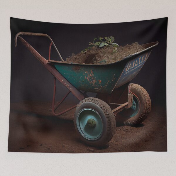 Item preview, Madly Magnified Wheelbarrow Digital Painting designed and sold by CodeAndColors.