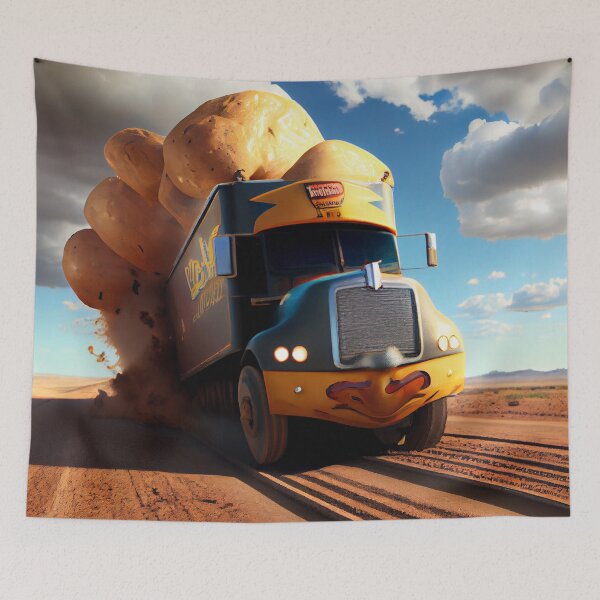 Item preview, Truckin Through Potatoes Fury Digital Painting designed and sold by CodeAndColors.