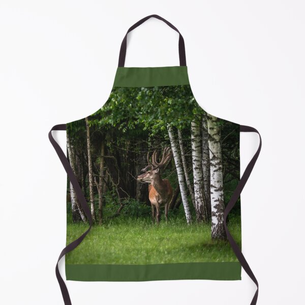 Item preview, A majestic red deer grazing in a meadow in summer designed and sold by AlbertMi.