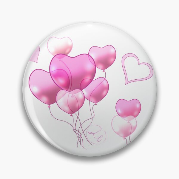 Item preview, Heart baloon pink designed and sold by Drawersofdraw.