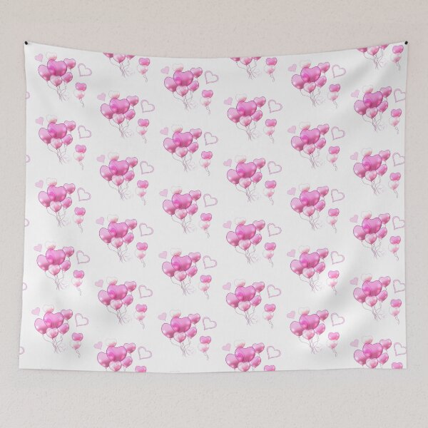 Item preview, Heart baloon pink designed and sold by Drawersofdraw.