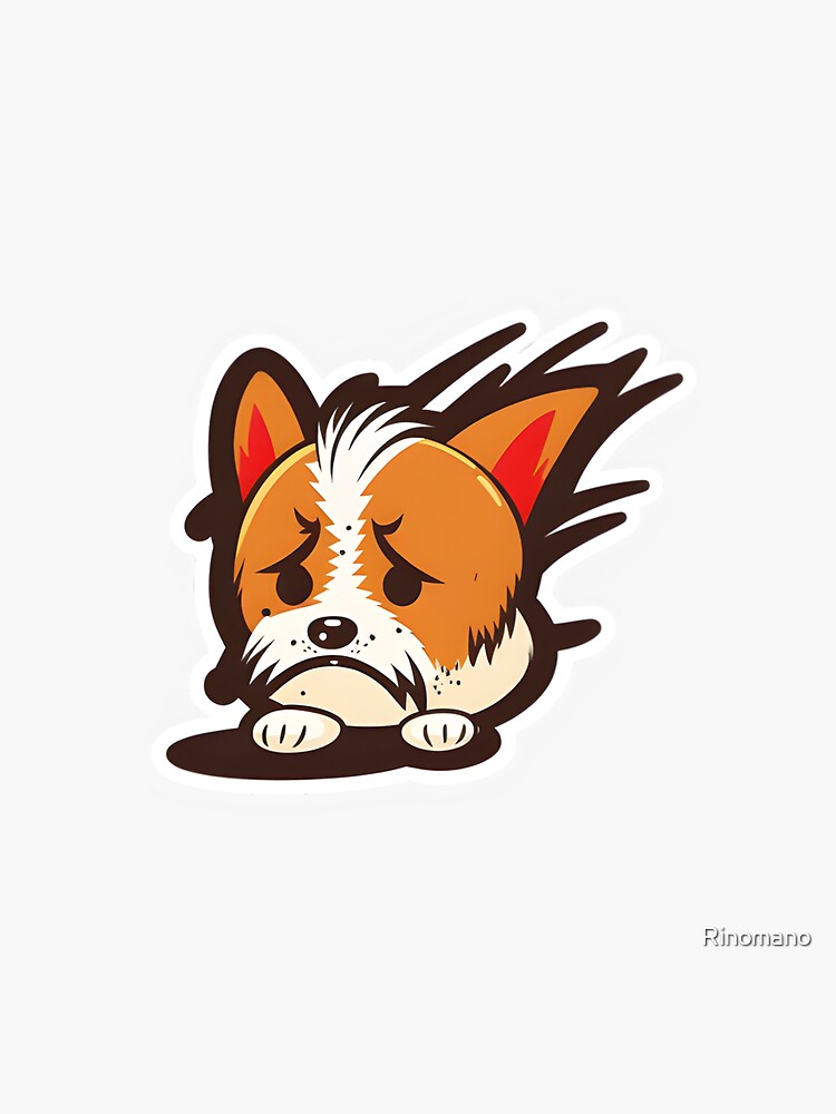 Sticker for Sale mit Wütender Hund-Kühlschrank-Aufkleber von Rinomano