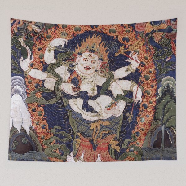 Item preview, Thangka of Six-Armed White Mahakala designed and sold by Onodera.