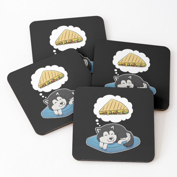 Item preview, Alaskan Malamute dreaming about Quesadillas designed and sold by DoggieDelights.