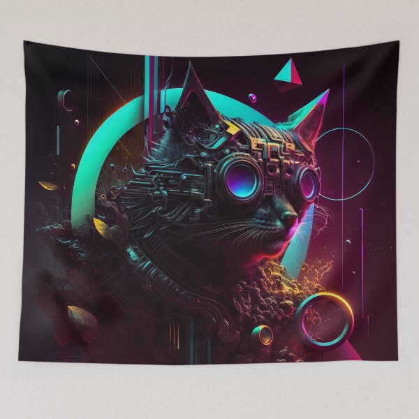 Item preview, CyberSpace Cat designed and sold by chaoticabstract.