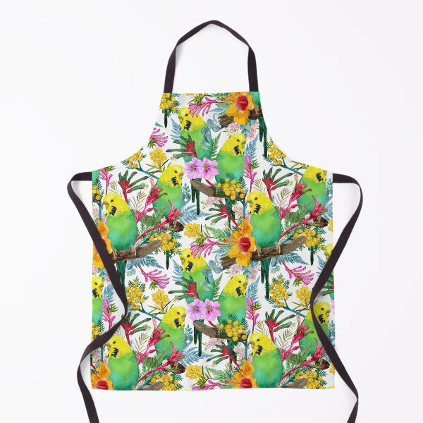 Item preview, Australian Budgerigar Wildflower Pattern designed and sold by Sketchbook Designs.