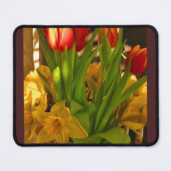 Item preview, Tulips & Daffs in Green Jug designed and sold by jalfc46.