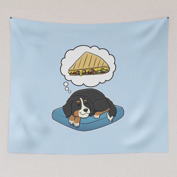 Item preview, Bernese Mountain Dog dreaming about Quesadillas designed and sold by DoggieDelights.