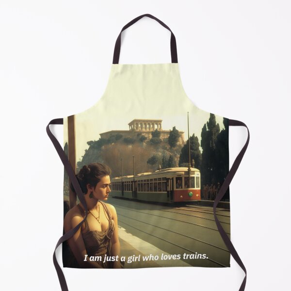 Item preview, I am just a girl who loves trains. designed and sold by LaVilleNouvelle.