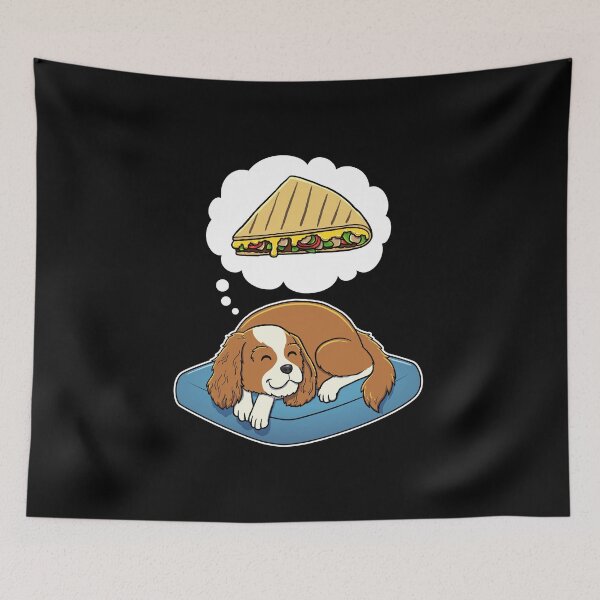 Item preview, Cavalier King Charles Spaniel dreaming about Quesadillas designed and sold by DoggieDelights.