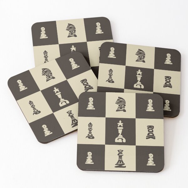 Item preview, typographic chess board (wood coloring) designed and sold by iamvail.