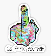 Go F**k Yourself Middle Finger Sticker