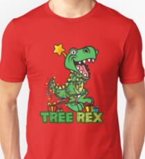 Tree Rex Dinosaur Christmas Design Unisex T-Shirt