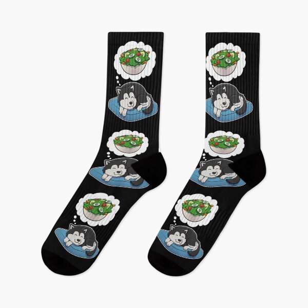 Item preview, Alaskan Malamute dreaming about Salad designed and sold by DoggieDelights.