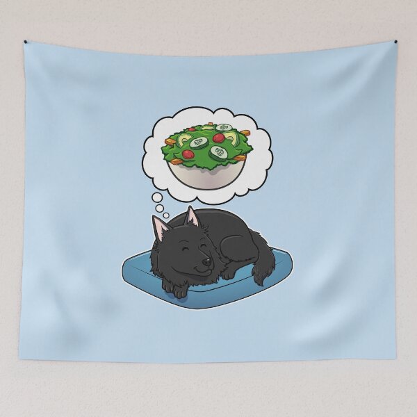 Item preview, Belgian Sheepdog dreaming about Salad designed and sold by DoggieDelights.