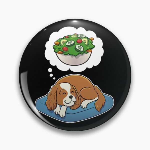 Artikelvorschau, Cavalier King Charles Spaniel dreaming about Salad entworfen und verkauft von DoggieDelights.