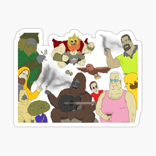 the-big-lez-show-all-characters-sticker-for-sale-by