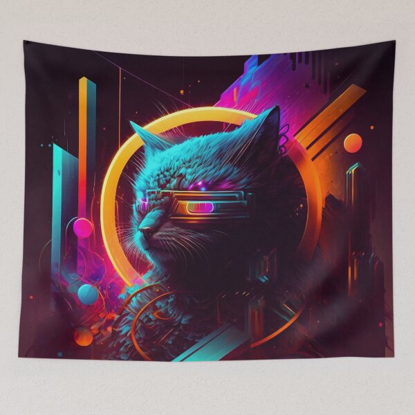 Item preview, CyberSpace Cat designed and sold by chaoticabstract.