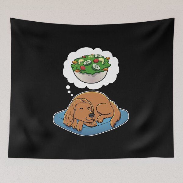 Item preview, English Cocker Spaniel dreaming about Salad designed and sold by DoggieDelights.