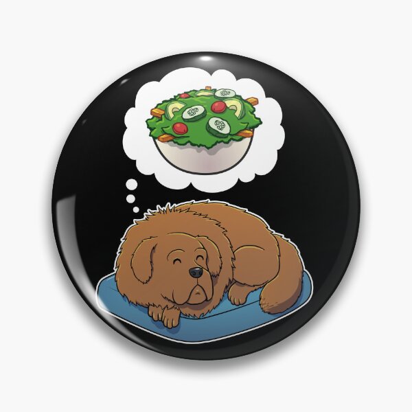 Item preview, Tibetan Mastiff dreaming about Salad designed and sold by DoggieDelights.