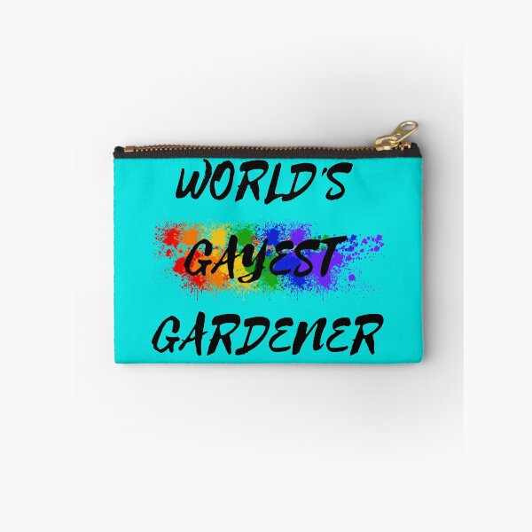 Item preview, World's Gayest Gardener LGBT Joke With Rainbow Colors For Proud Gardeners In Cyan designed and sold by LuckyKermit.
