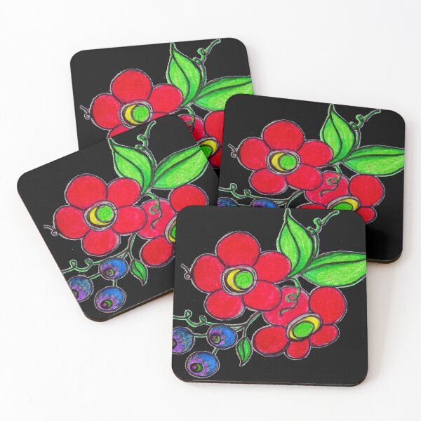 Item preview, Flowers and Blueberries designed and sold by Nalinne Jones.