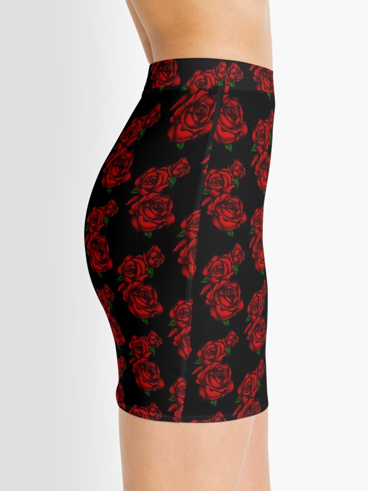 Alternate view of Dark Red Roses Mini Skirt