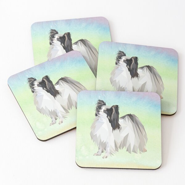 Item preview, Papillon Dog Art with Watercolor Background designed and sold by KingdomArt101.