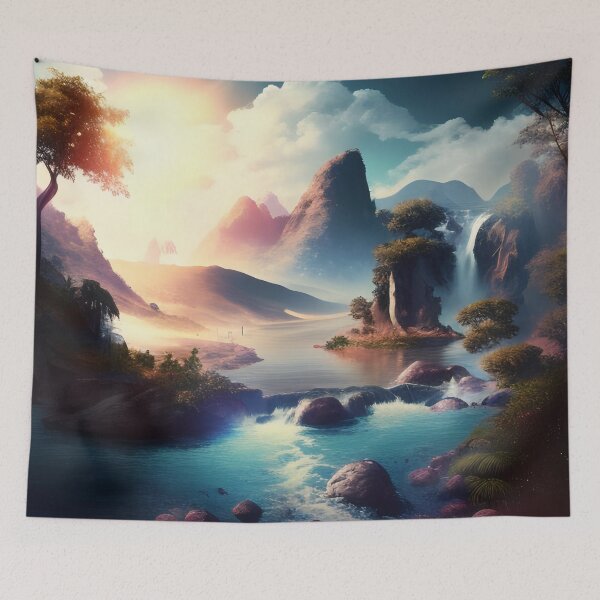 Item preview, A Land of Mountains and Rivers designed and sold by D3monic.