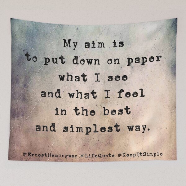 Item preview, Keep It Simple Vintage Typewriter Hemingway Inspirational Writing Quotes designed and sold by Cawaiico.
