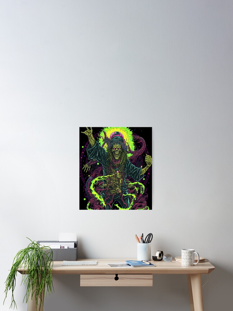 Rock On Psychedelic Evil Demon. Heavy Metal Series.